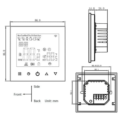 Thermostat Wi - Fi Electric Underfloor Ceiling Heating Google Alexa 16A - iHelios Living